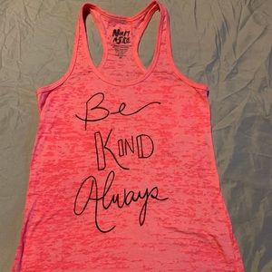 Be Kind Pink Tank Top Sz Med